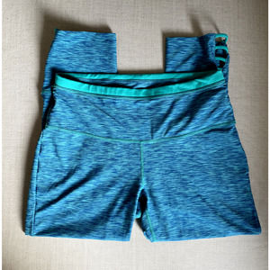 prAna Tori Capri Pant, Heather teal and blue, Size S